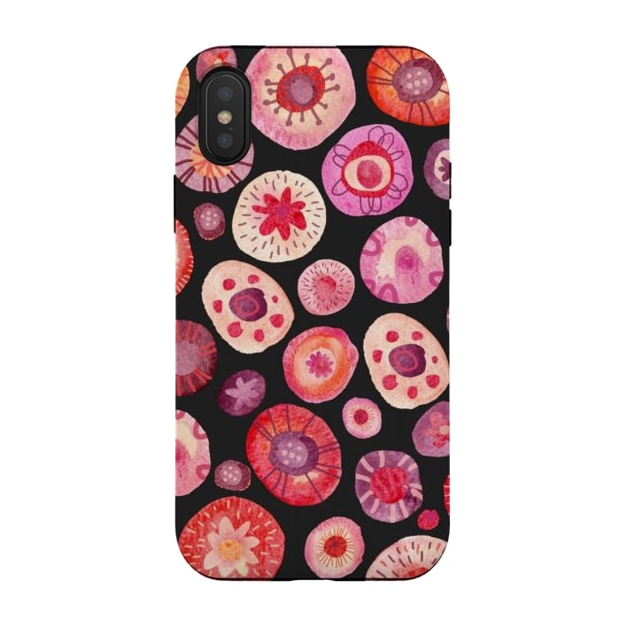 iPhone Xs / X StrongFit All the Flowers Dark by Nic Squirrell