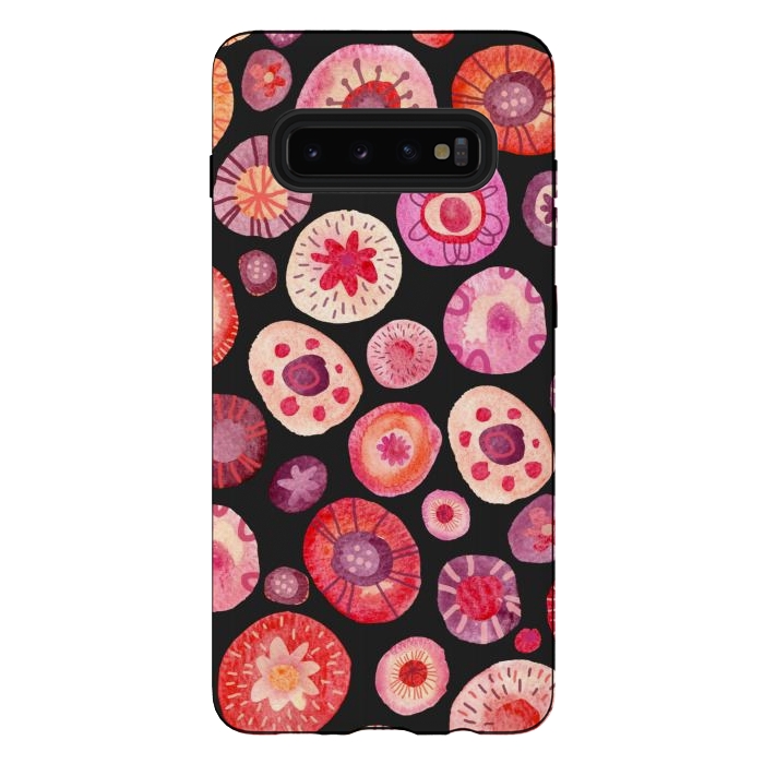 Galaxy S10 plus StrongFit All the Flowers Dark by Nic Squirrell