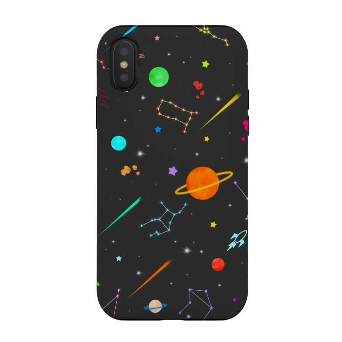 iPhone Xs / X StrongFit Aesthetic colorful space by Jms
