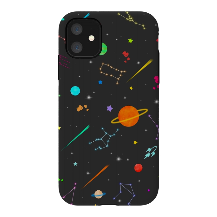 iPhone 11 StrongFit Aesthetic colorful space by Jms