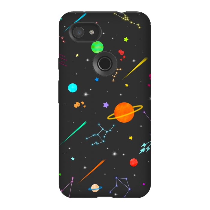 Pixel 3AXL StrongFit Aesthetic colorful space by Jms