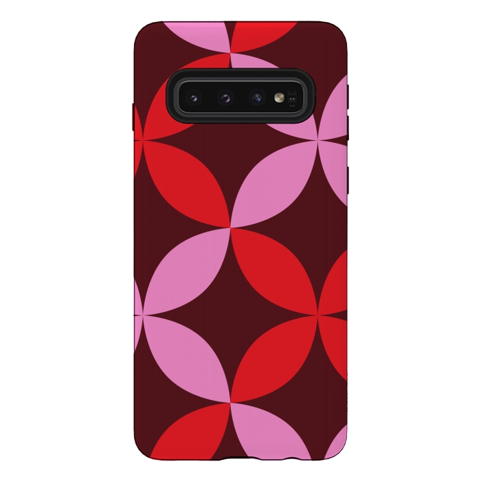 Galaxy S10 StrongFit red pink floral  by Winston