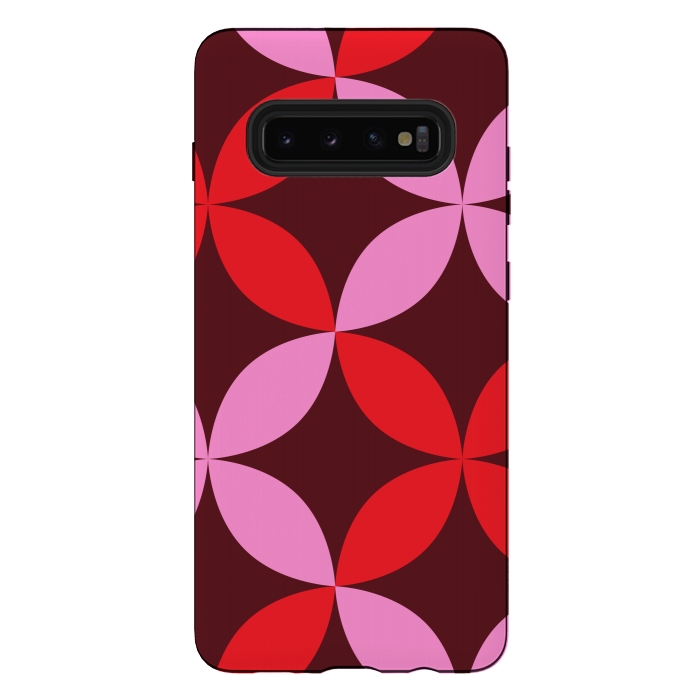 Galaxy S10 plus StrongFit red pink floral  by Winston
