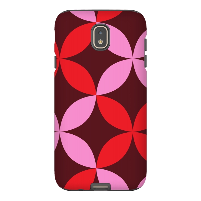 Galaxy J7 StrongFit red pink floral  by Winston