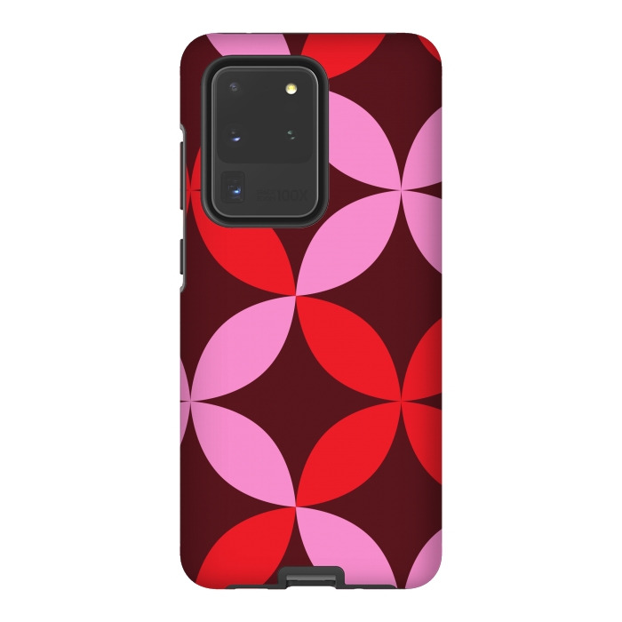 Galaxy S20 Ultra StrongFit red pink floral  by Winston