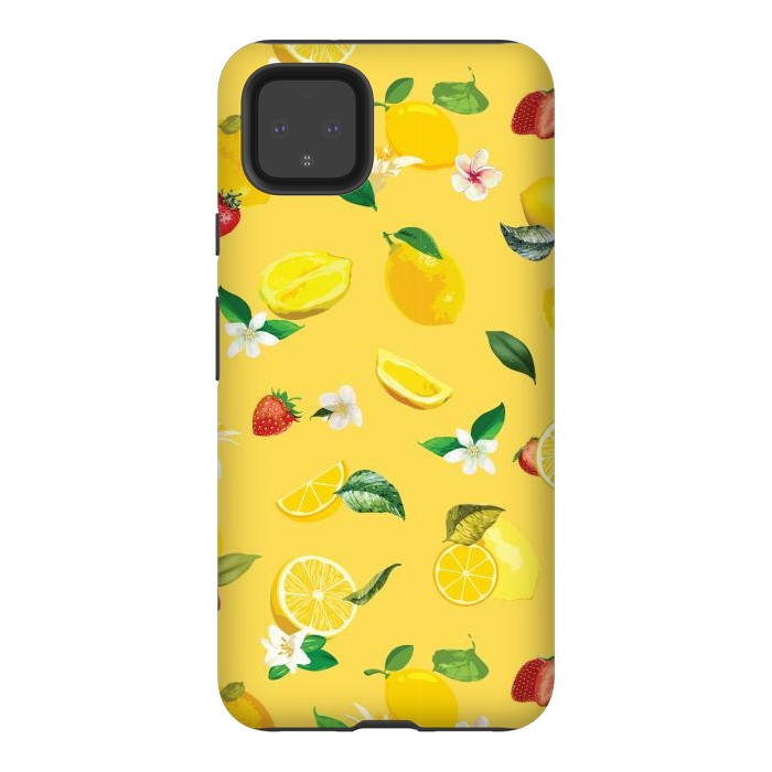 Pixel 4XL StrongFit Lemon & Strawberry 2 by Bledi