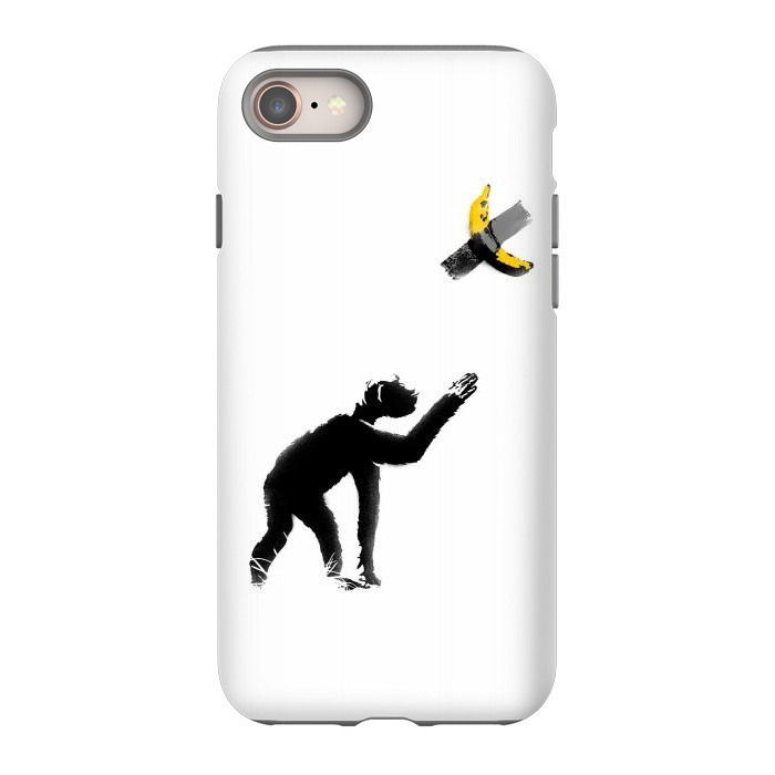 iPhone 8 StrongFit Chimpanzee and Banana Taped by Afif Quilimo