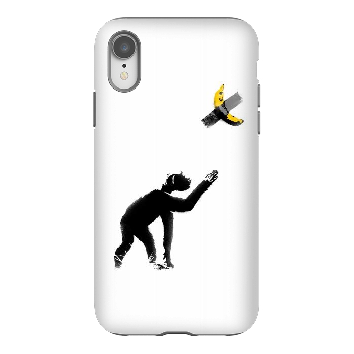 iPhone Xr StrongFit Chimpanzee and Banana Taped by Afif Quilimo