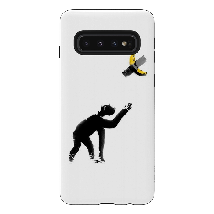 Galaxy S10 StrongFit Chimpanzee and Banana Taped by Afif Quilimo