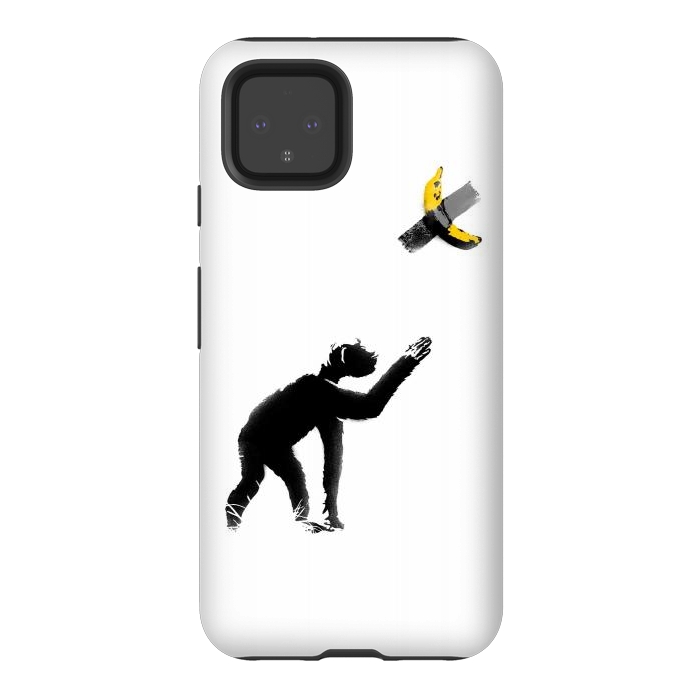 Pixel 4 StrongFit Chimpanzee and Banana Taped by Afif Quilimo