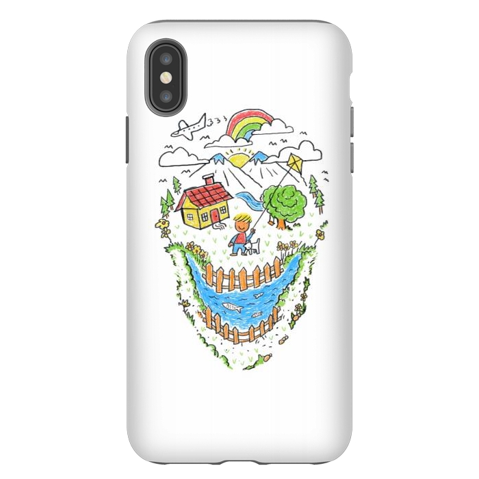 iPhone Xs Max StrongFit Skull Kid Draw 1 by Afif Quilimo
