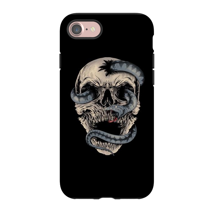 iPhone 7 StrongFit Skull Snake by Afif Quilimo