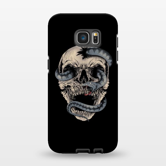Galaxy S7 EDGE StrongFit Skull Snake by Afif Quilimo