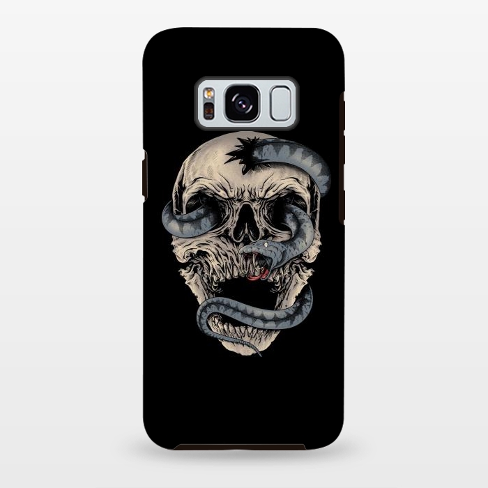 Galaxy S8 plus StrongFit Skull Snake by Afif Quilimo