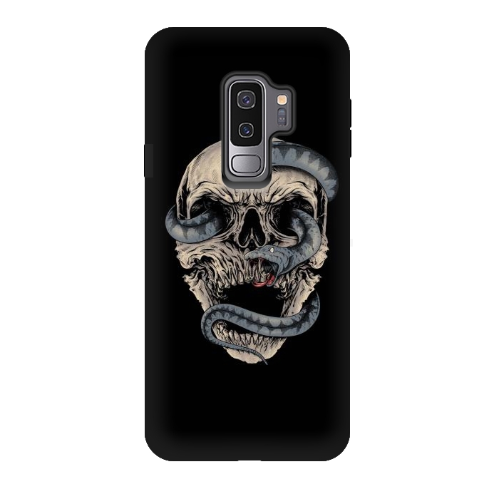 Galaxy S9 plus StrongFit Skull Snake by Afif Quilimo