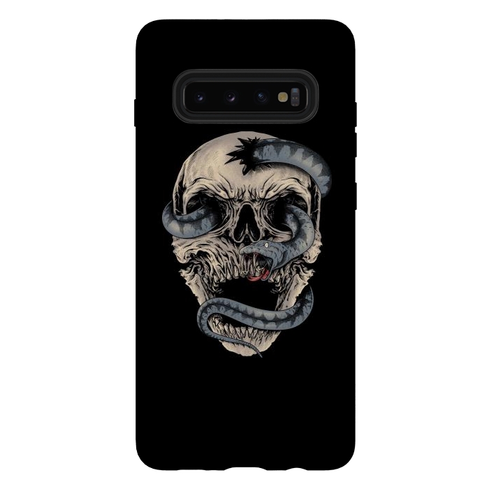 Galaxy S10 plus StrongFit Skull Snake by Afif Quilimo