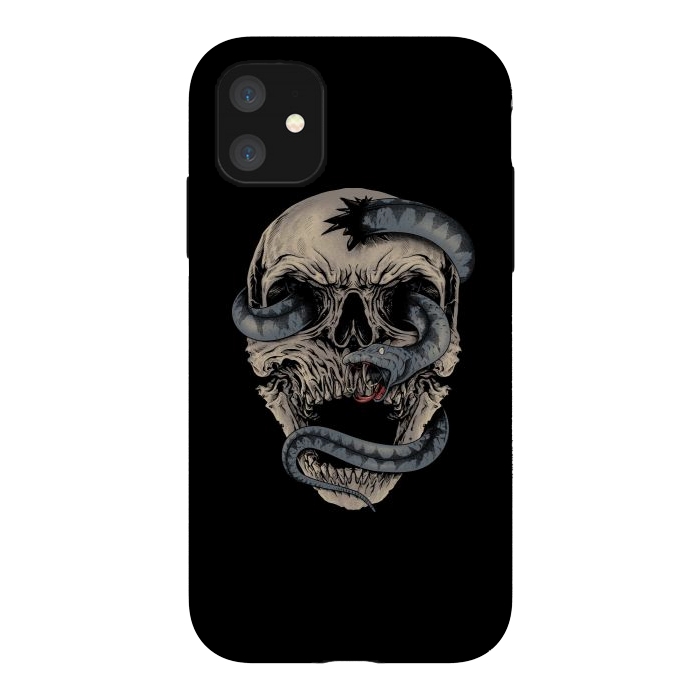 iPhone 11 StrongFit Skull Snake by Afif Quilimo