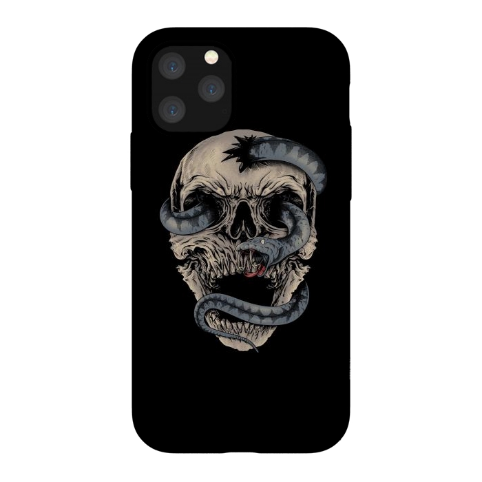 iPhone 11 Pro StrongFit Skull Snake by Afif Quilimo