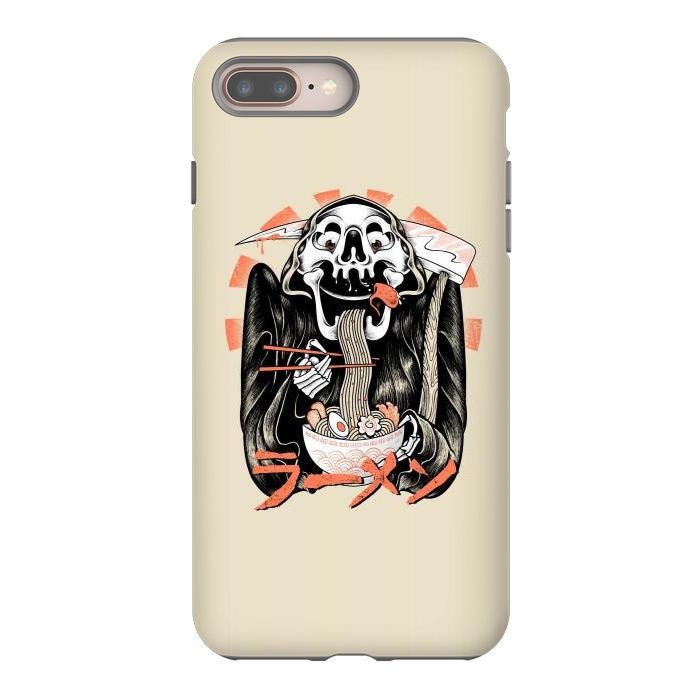 iPhone 8 plus StrongFit Grim Reaper Love Ramen by Afif Quilimo