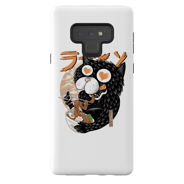 Galaxy Note 9 StrongFit Cat Love Ramen by Afif Quilimo