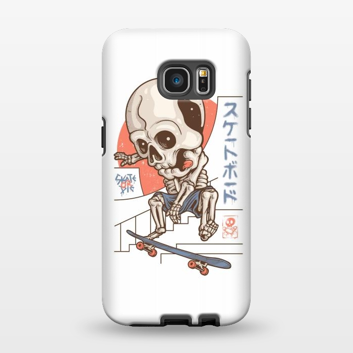 Galaxy S7 EDGE StrongFit Skullboarding 1 by Afif Quilimo