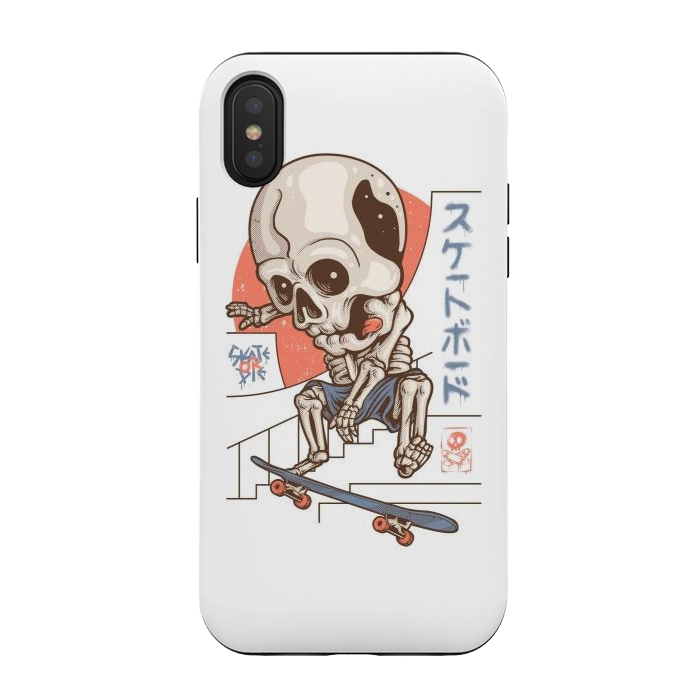 iPhone Xs / X StrongFit Skullboarding 1 by Afif Quilimo