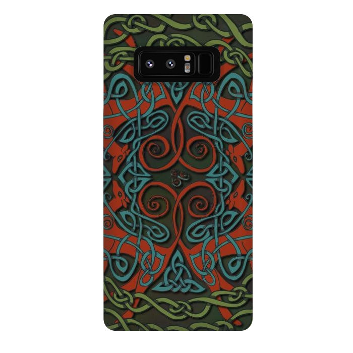 Galaxy Note 8 StrongFit Art Nouveau Greyhounds by Lotti Brown