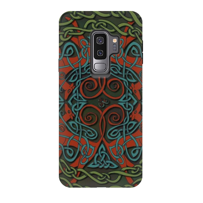 Galaxy S9 plus StrongFit Art Nouveau Greyhounds by Lotti Brown