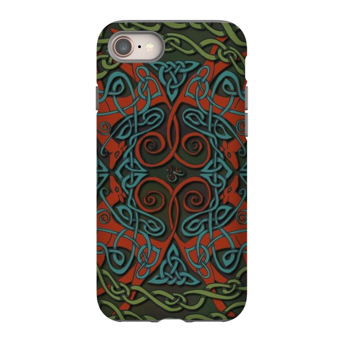 iPhone 8 StrongFit Art Nouveau Greyhounds by Lotti Brown