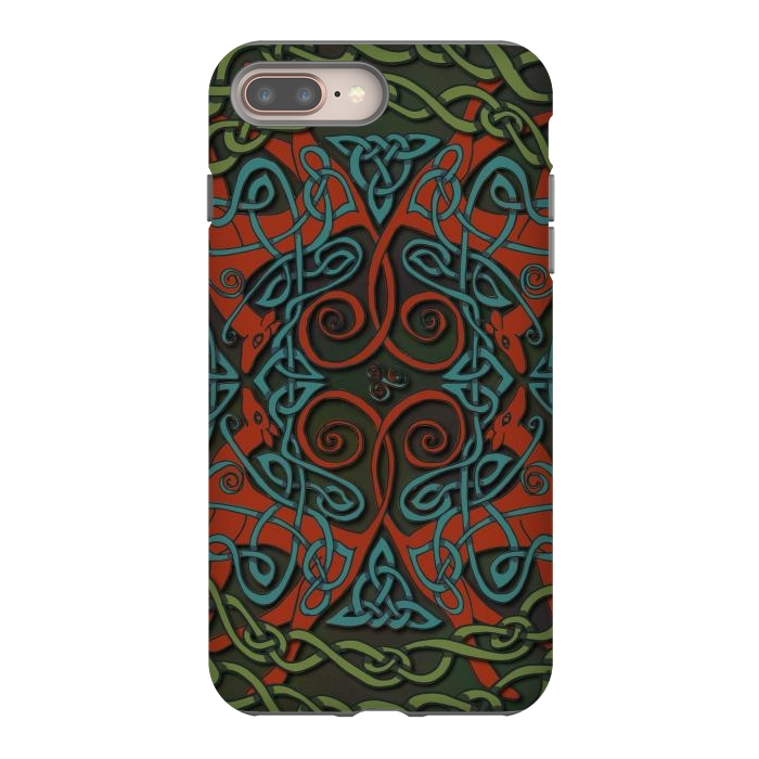 iPhone 8 plus StrongFit Art Nouveau Greyhounds by Lotti Brown