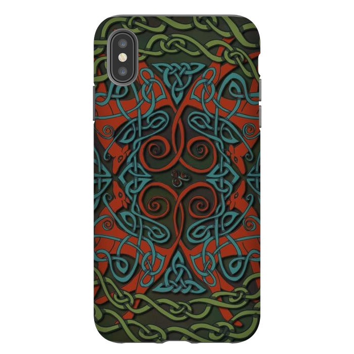 iPhone Xs Max StrongFit Art Nouveau Greyhounds by Lotti Brown