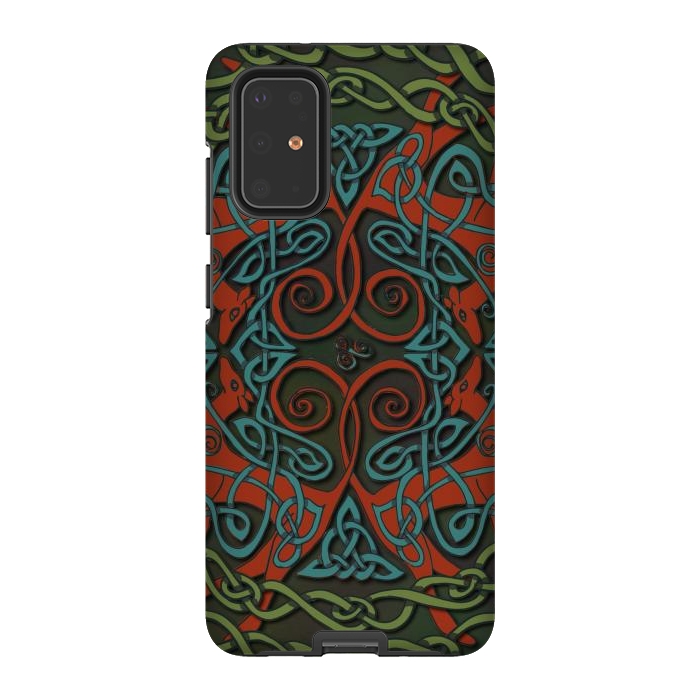 Galaxy S20 Plus StrongFit Art Nouveau Greyhounds by Lotti Brown