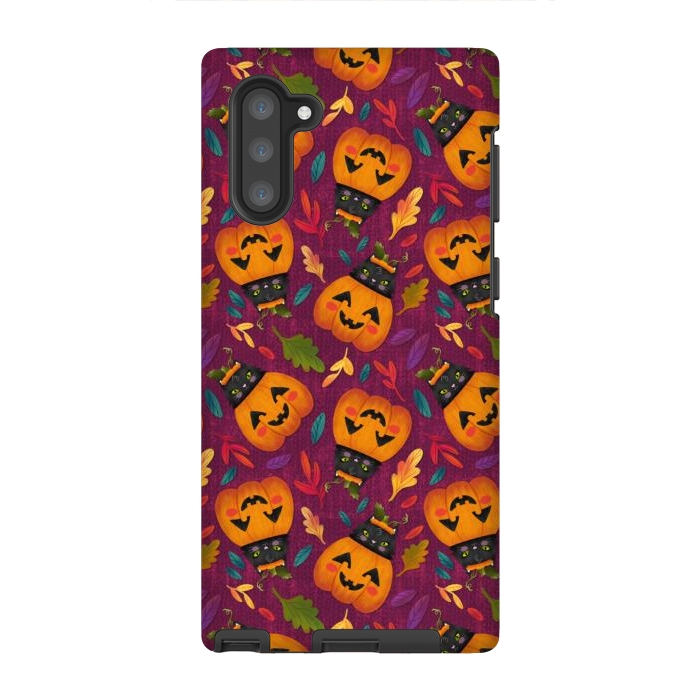 Galaxy Note 10 StrongFit Pumpkin Kitty by Noonday Design