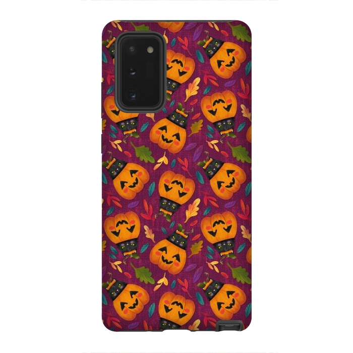 Galaxy Note 20 StrongFit Pumpkin Kitty by Noonday Design