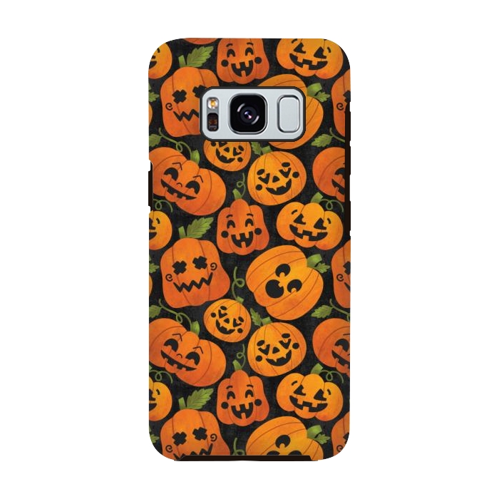 Galaxy S8 StrongFit Funny Jack-O-Lanterns by Noonday Design