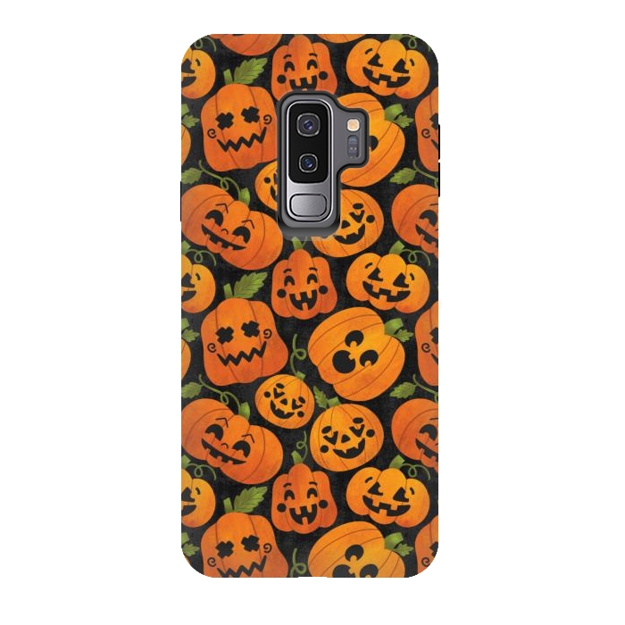 Galaxy S9 plus StrongFit Funny Jack-O-Lanterns by Noonday Design