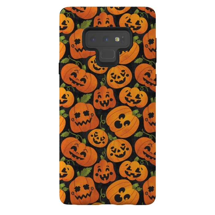 Galaxy Note 9 StrongFit Funny Jack-O-Lanterns by Noonday Design