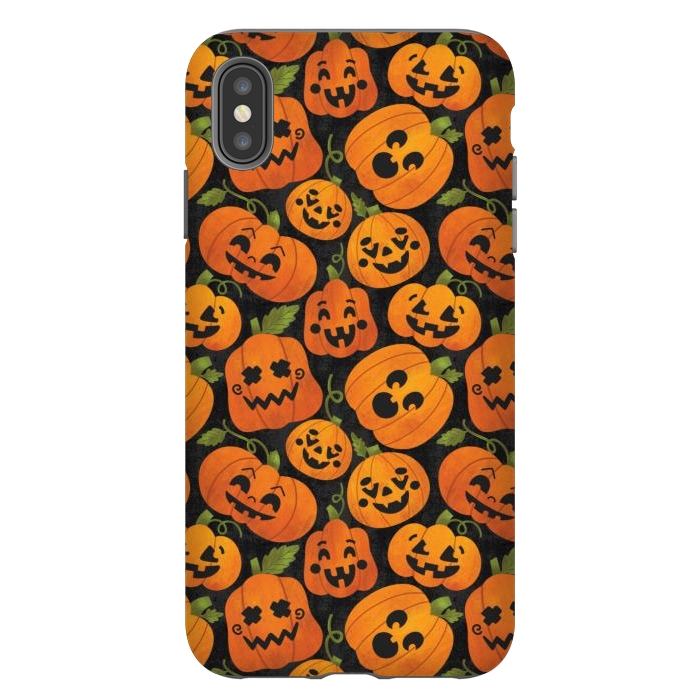 iPhone Xs Max StrongFit Funny Jack-O-Lanterns by Noonday Design