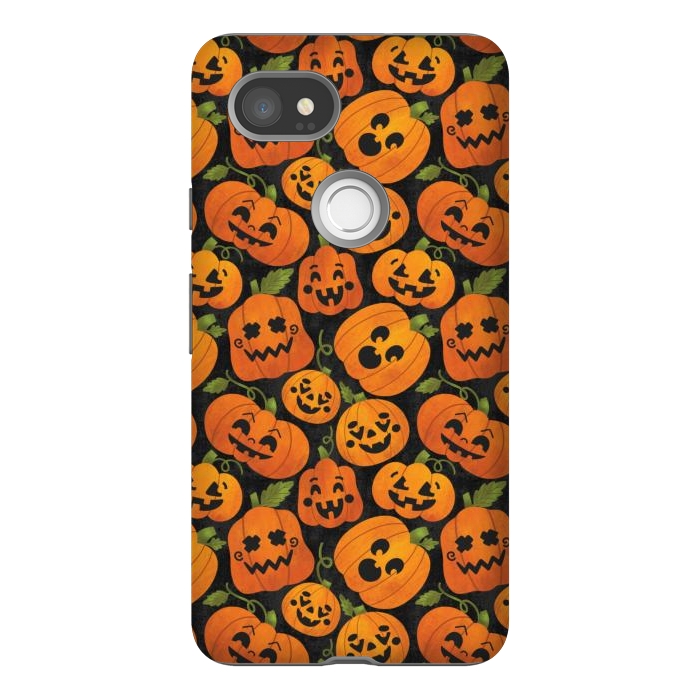 Pixel 2XL StrongFit Funny Jack-O-Lanterns by Noonday Design