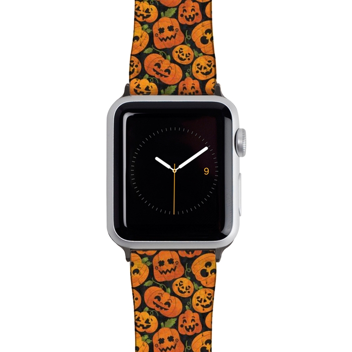 Watch 38mm / 40mm Strap PU leather Funny Jack-O-Lanterns by Noonday Design