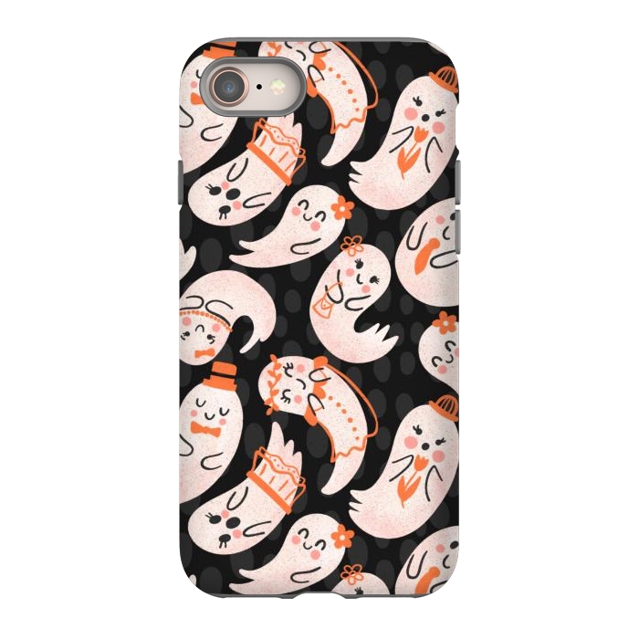 iPhone 8 StrongFit Cute Ghost Friends by Noonday Design