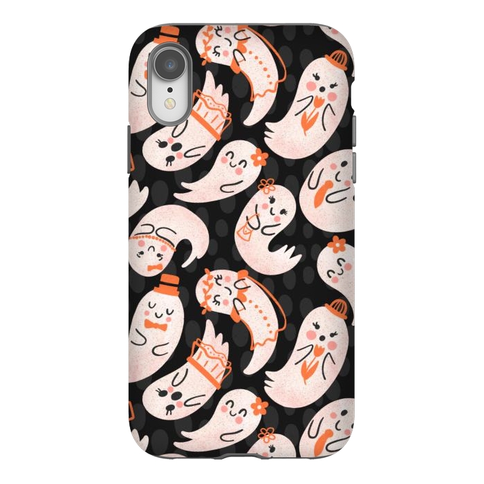 iPhone Xr StrongFit Cute Ghost Friends by Noonday Design