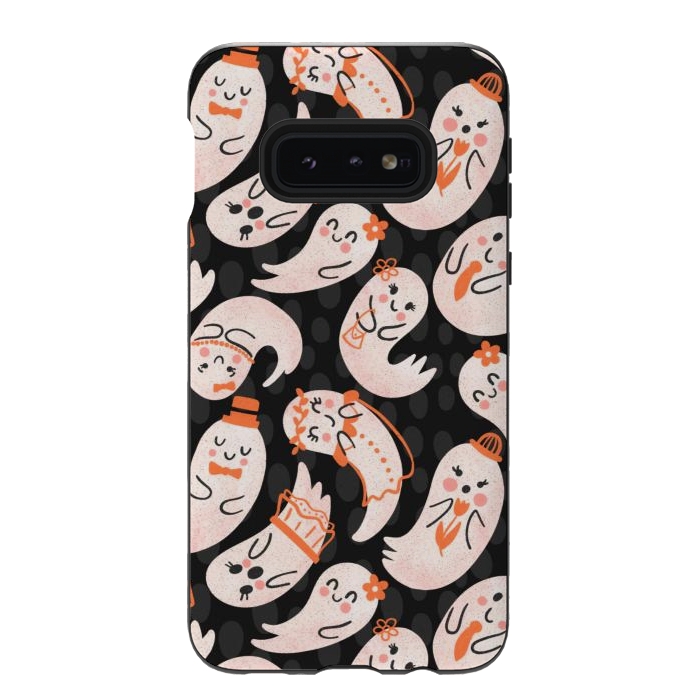 Galaxy S10e StrongFit Cute Ghost Friends by Noonday Design