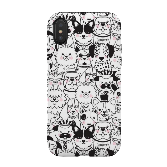 iPhone Xs / X StrongFit Puppy Party by Noonday Design