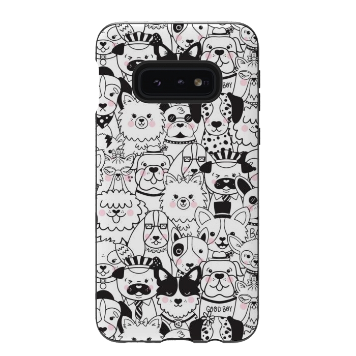 Galaxy S10e StrongFit Puppy Party by Noonday Design