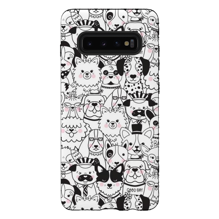 Galaxy S10 plus StrongFit Puppy Party by Noonday Design