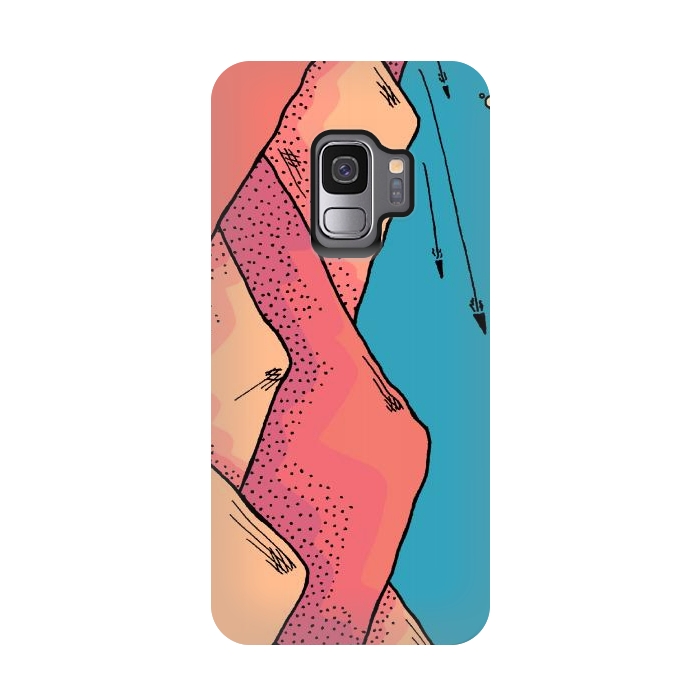 Galaxy S9 StrongFit The pink and orange hills of Mars by Steve Wade (Swade)