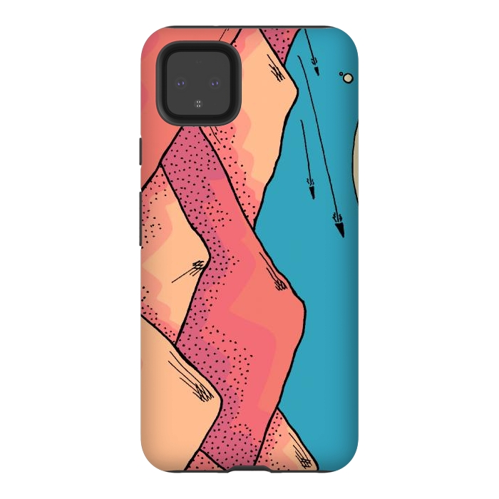 Pixel 4XL StrongFit The pink and orange hills of Mars by Steve Wade (Swade)