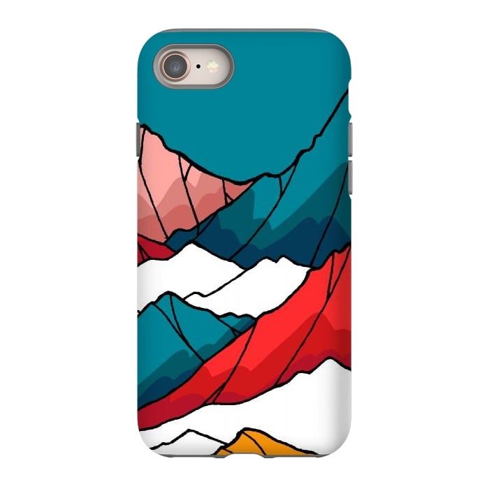 iPhone 8 StrongFit The coloured mountains by Steve Wade (Swade)