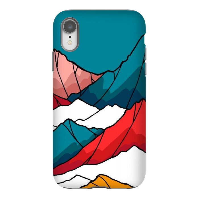 iPhone Xr StrongFit The coloured mountains by Steve Wade (Swade)